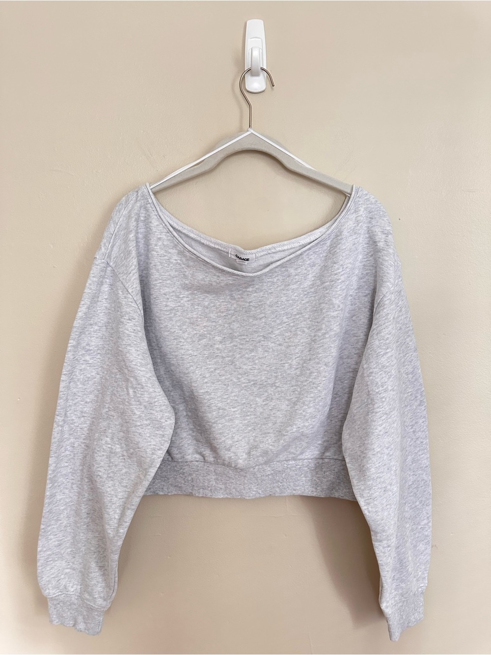 Garage Off-Shoulder Sweatshirt